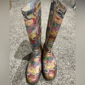 Coach Poppy Rain Boots size 7